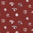 60'' Wide Collegiate Fleece Texas A&M Tossed Fabric By The Yard
