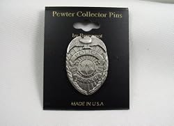 Police Badge Pewter Collector Pin