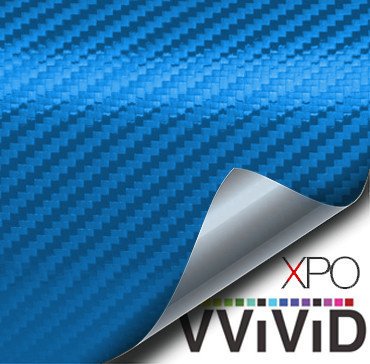 Vvivid® xpo electric blue 3d carbon fiber 5ft x 1ft vi…
