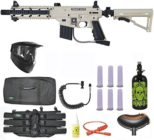 US Army Project Salvo Paintball Gun 3Skull Nitro Sniper Set - Desert Tan