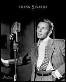 Frank Sinatra Young New Rat Pack Classic Art Black Wood-Mounted Poster Print - 14 X 22