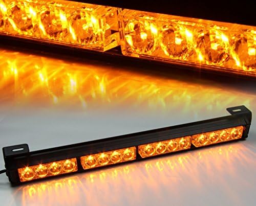 FEIFEIER 18" Emergency Warning Traffic Advisor Vehicle Strobe Light Bar - Amber (18")