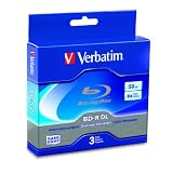 Verbatim 97237 50 GB 6x Blu-ray Double Layer Recordable Disc BD-R DL, 3-Disc Jewel Case