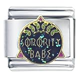 College Sorority Babe Italian Charms Bracelet Link