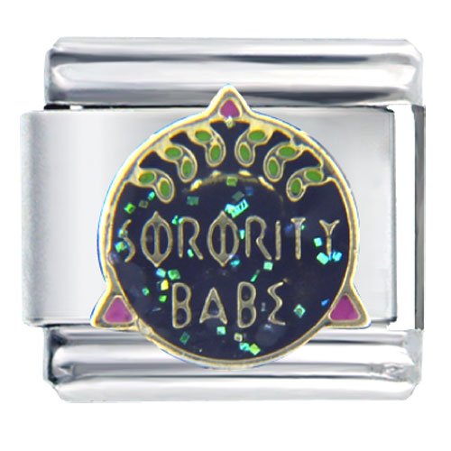 College Sorority Babe Italian Charms Bracelet Link