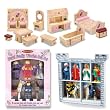 Melissa & Doug Deluxe Wooden Princess Castle Accessory Set: Prince Castle Furniture, Royal Family Wooden Doll Set, and Castle Wooden Figure Set