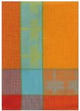 Waffle Weave 100% Cotton Dragonfly Orange Dishtowel 18" X 28" Set / 6