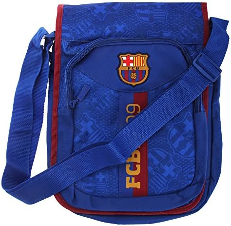 FC Barcelona Official Football Crest Shoulder Bag (One Size) (Blue/Scarlet)
