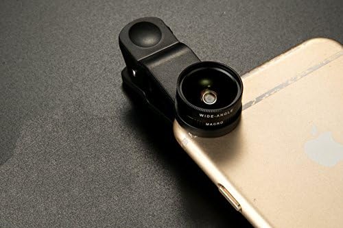 IOEC Universal Professional HD Camera Lens for Smartphone (Macro + 0.65X Wide + Clip, Black)