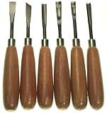 Wood Carvers Basic Tool Set With Straight Handles- 6 Piece