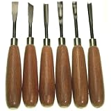 Wood Carvers Basic Tool Set With Straight Handles- 6 Piece