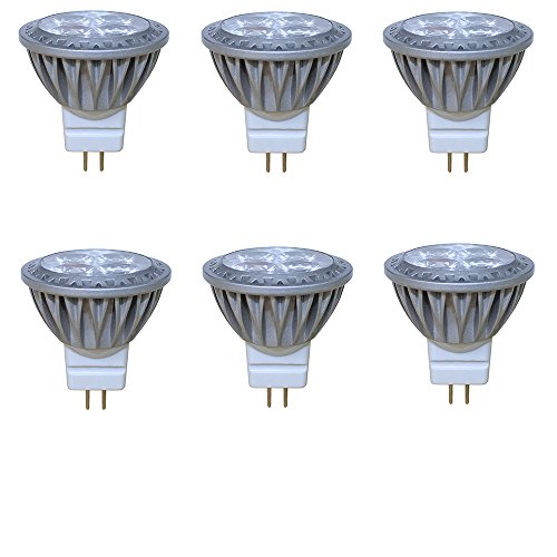 Arrownine 3Watt 6-Pack MR11 LED Light 35Watt Halogen Bulb Equivalent 4 LEDs,Warm White,30° ,12VAC/DC,Aluminum Heat Dissipation for Both Indoor and Landscape Lighting Enclosed Fixture Use