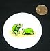 3" button / pin printed with animals, turtles, talking, tortoises, speaking, friends