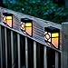 Exlight 2LED Smart Sensor Solar Deck Accent Light Night Light -Warm yellow light- Internal Battery Outdoor Set of 2