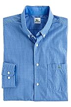 Long Sleeve Washed Mini-Gingham Check Shirt