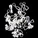 30 20mm silver plated bail connectors findings