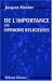 Book De l\'importance des opinions religieuses