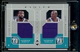 2001-02 Upper Deck Finite Elements Baron Davis Jamal Mashburn Dual Jerseys New Orleans Hornets Basketball Card - Mint Condition - Shipped In Protective Display Case!