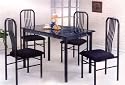BEAUTIFUL BLACK MARBLE DESIGN DINING TABLE W.4 CHA
