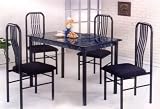 BEAUTIFUL BLACK MARBLE DESIGN DINING TABLE W.4 CHAIRS