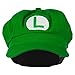 Circle Mario and Luigi Embroidered Cotton Newsboy Cap - Lime