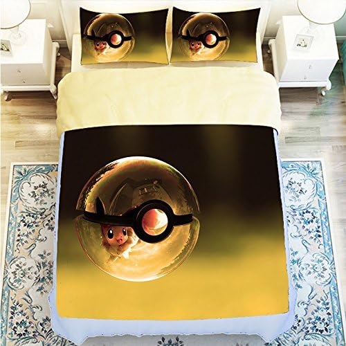 Custom Pokemon 4 Piece Duvet Cover Set Twin Size