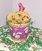 Gourmet Food : Scott's Cakes 1 lb. Almond Cookies in a Purple Bunny Pail with Jelly Beans and Milk Chocolate Bunny