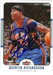 Quentin Richardson autographed Basketball Card (New York Knicks) 2006 Fleer #134