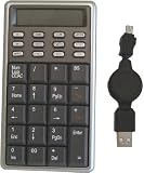 Adesso 19-Key Slim Mobile USB Keypad/Standalone Caluculator Combo with Retractable Cable  ( CKP-115 )