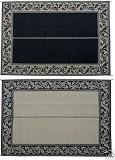 Reversible RV Patio Camping Outdoor Mat Classical - 9x12 Black/RA1