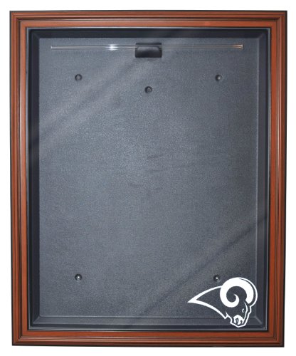 NFL St. Louis Rams Cabinet Style Jersey Display, Brown