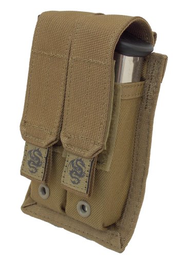 TacprogearDouble Pistol Mag Pouch, Coyote Tan