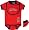 Los Angeles Angels of Anaheim Baby Bib and Bootie Creeper Set - 3/6 months