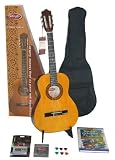 Produkt-Bild: Einsteiger Gitarrenset Easy Tune 4/4 - 4/4 Konzertgitarre mit Zubeh&ouml;r, Stimmger&auml;t und Gitarren-Lehrbuch ohne Noten mit CD