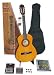 Einsteiger Gitarrenset Easy Tune 4/4 - 4/4 Konzertgitarre mit Zubehör, Stimmgerät und Gitarren-Lehrbuch ohne Noten mit CD