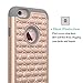 iPhone 6S Case,EC™ [Shockproof] Apple iPhone 6S Case, Heavy Duty Dual Layer Hybrid Stud Rhinestone Bling Protection Cover Case for Apple iPhone 6S / 6 (A Rose Gold+Grey)