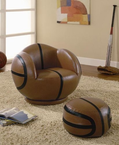 Basketball Chair & Matching Ottoman made for Smaller Children