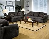 Serta Upholstery Ebony Fabric Sofa & Loveseat Living Room Set