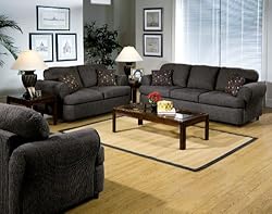 Living Room Sets Cheap on Cheap Serta Upholstery Ebony Fabric Sofa Loveseat Living Room Set