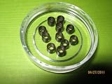 Hair feather extension micro link crimp beads, dark brown 10 pack