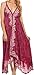 Sakkas Neyva Long Handkerchief Hem Embroidered Dyed Spaghetti Strap Batik Dress