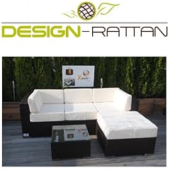 Design-Rattan� - CANNES - Hotel 3 KINGSIZE 15cm Polster - SCHWARZ