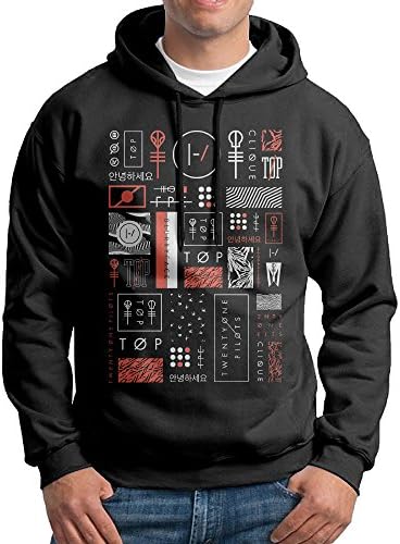 IOH Men Cozy Twenty One Patterns Pilots Pullover S Black