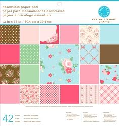 Martha Stewart Crafts Paper Pad, Vintage Girl, 42 Sheets, 12 by 12 inches