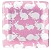 Entertaining with Caspari Rabbit Hutch Paper Salad/Dessert Plate, 8-Count, Pink