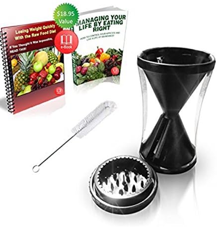 Vegetable Spiral Slicer, Japanese Steel Blades, Recipes, Veggie Spaghetti, Julienne Vegetable Spiralizer, Low-Carb Pasta, Gluten Free, Paleo Noodle-Maker, Bundle