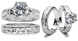 Zora's Round Cut CZ Wedding Ring Set