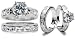 Zora's Round Cut CZ Wedding Ring Set