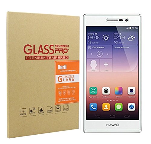 Rerii-Huawei-Ascend-P7-Tempered-Glass-Screen-Protector-High-Definition9H-Hardness03mm-ThicknessShatterproofDel