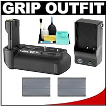 Canon BG-E2N Battery Grip for EOS 20D, 30D, 40D & 50D Digital SLR Camera + (2) Spare BP-511A Lithium-Ion Battery Packs + CTA BP511A Mini Battery Charger + Precision Design 6-Piece Deluxe Cleaning Kit